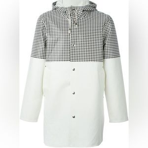Stutterheim Swedish Raincoat in Dogtooth - NWT small flaws see pics